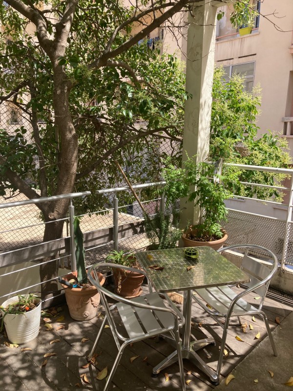 Terrasse plein sud ombragée 13008 appartement meublé copropriété fermée